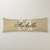 Coussins Longs Monogramme Parties scintillant d'or (Devant)