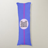 Coussins Longs Monogramme personnalisé bleu violet (devant Vertical)