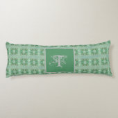 Coussins Longs Monogramme personnalisé Shabby Chic Shamrocks 2 Ph (Dos)