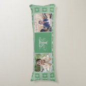 Coussins Longs Monogramme personnalisé Shabby Chic Shamrocks 2 Ph (Devant (Vertical))