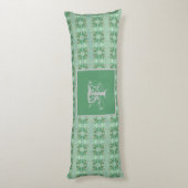 Coussins Longs Monogramme personnalisé Shabby Chic Shamrocks 2 Ph (Dos (Vertical))