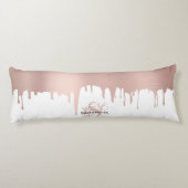 Coussins Longs Monogramme Rose tendance Pink Gold (Dos)