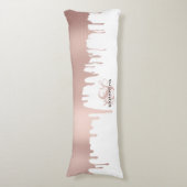 Coussins Longs Monogramme Rose tendance Pink Gold (Devant (Vertical))