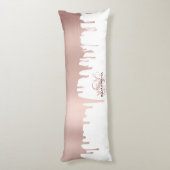 Coussins Longs Monogramme Rose tendance Pink Gold (Dos (Vertical))