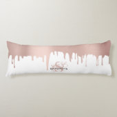 Coussins Longs Monogramme Rose tendance Pink Gold (Devant)