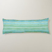 Coussins Longs Monogramme turquoise, bleu, vert et blanc (Dos)