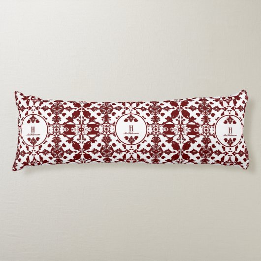 Coussins Longs Monogramme vintage Damas (Devant)