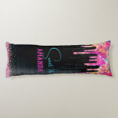 Coussins Longs Monographie d'anniversaire de parties scintillant  (Dos)