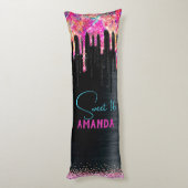 Coussins Longs Monographie d'anniversaire de parties scintillant  (Dos (Vertical))