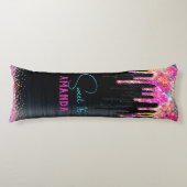 Coussins Longs Monographie d'anniversaire de parties scintillant  (Devant)