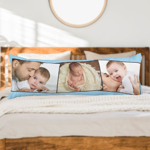 Coussins Longs Montage photo bébé en zigzag personnalisé