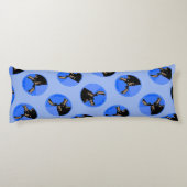 Coussins Longs Moose en hiver - Art original de la faune (Dos)