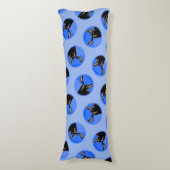 Coussins Longs Moose en hiver - Art original de la faune (Devant (Vertical))