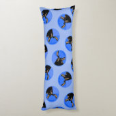 Coussins Longs Moose en hiver - Art original de la faune (Dos (Vertical))