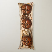 Coussins Longs Morning, sleepy coffee bean funny relatable coffee (Devant (Vertical))