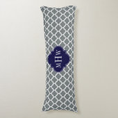 Coussins Longs Moroccan Charcoal White #5 Navy 3 Monogram initial (Devant (Vertical))
