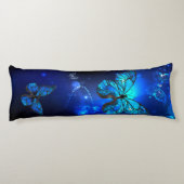 Coussins Longs Morpho Butterfly in the Dark Background (Dos)