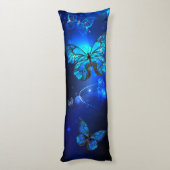 Coussins Longs Morpho Butterfly in the Dark Background (Dos (Vertical))