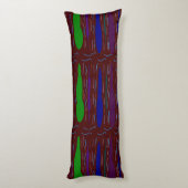 Coussins Longs Mosaïque à motifs de bleu violet rouge noir (Dos (Vertical))