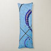 Coussins Longs Mosaïque de miroir bleu Abstrait (Dos (Vertical))