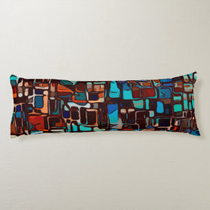 Coussins Longs mosaïque de vitrail abstrait
