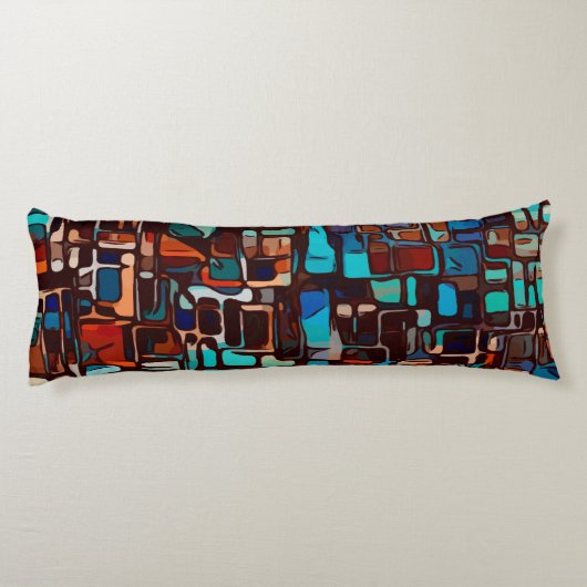 Coussins Longs mosaïque de vitrail abstrait (Dos)
