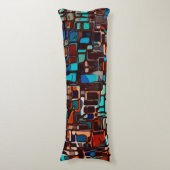 Coussins Longs mosaïque de vitrail abstrait (Devant (Vertical))