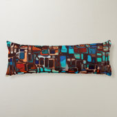 Coussins Longs mosaïque de vitrail abstrait (Devant)