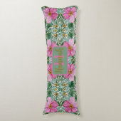 Coussins Longs Mosaïque du jardin rose (Devant (Vertical))