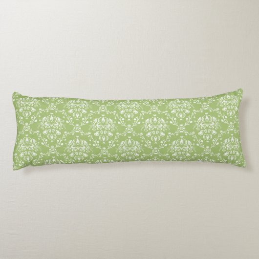 Coussins Longs Moss Green Damask (Dos)