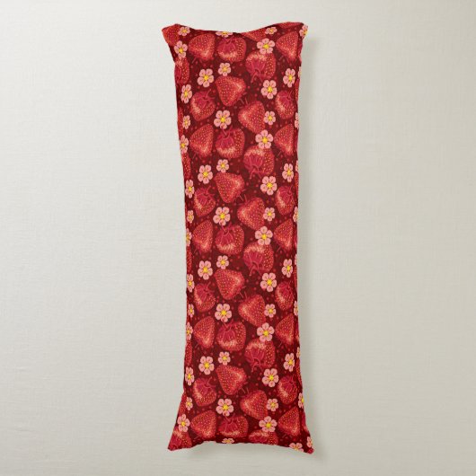 Coussins Longs Motif 2 2 de fraise (Devant (Vertical))