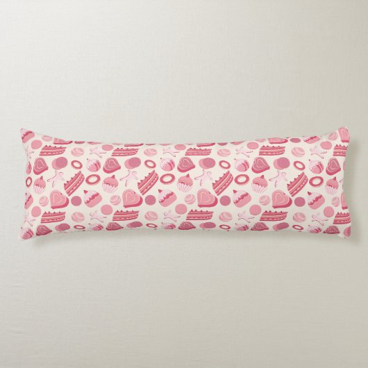 Coussins Longs Motif 2 de chocolat et de pâtisseries (Devant)
