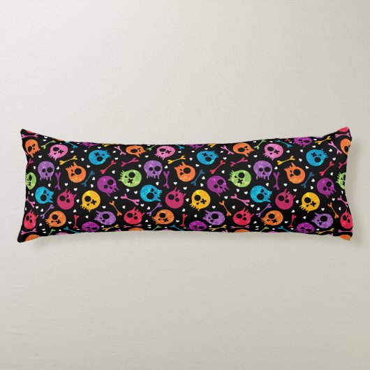 Coussins Longs Motif 2 de crânes (Devant)