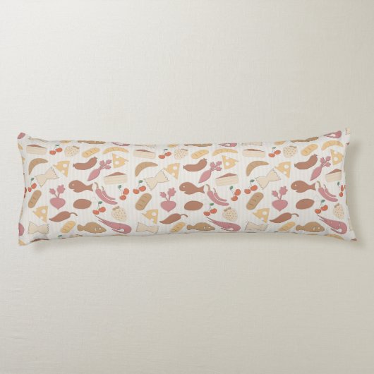 Coussins Longs Motif 2 de nourriture (Dos)