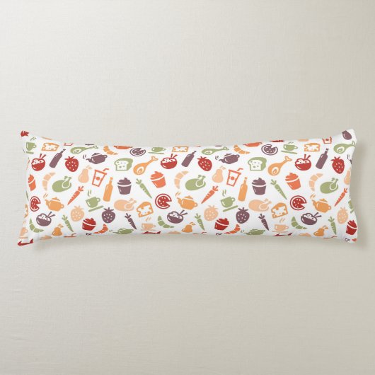 Coussins Longs Motif 3 de nourriture (Devant)