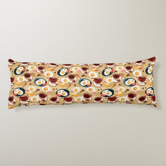 Coussins Longs Motif 3 de petit déjeuner (Dos)