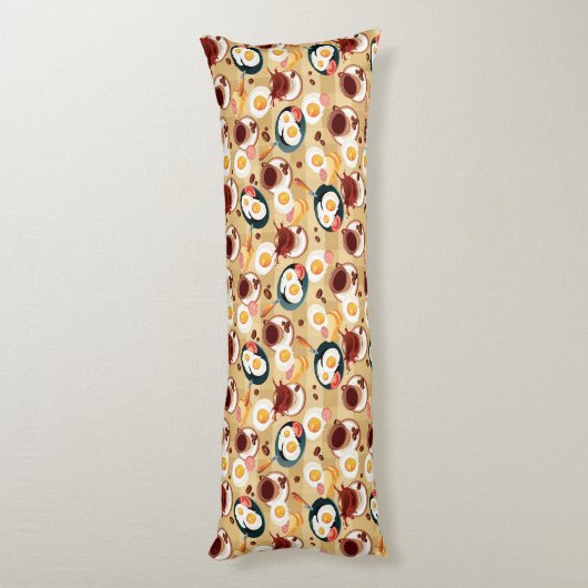Coussins Longs Motif 3 de petit déjeuner (Dos (Vertical))