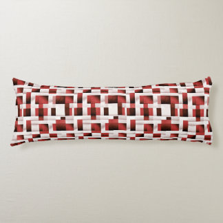 Coussins Longs Motif à carreaux artistiques rouges | Motif géomét