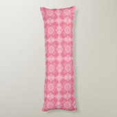 Coussins Longs Motif à carreaux rose argyle (Dos (Vertical))