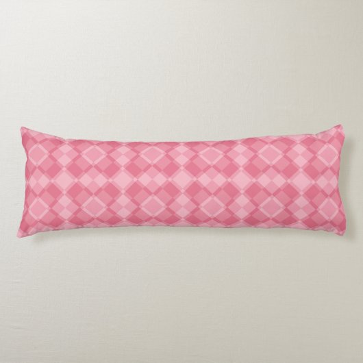Coussins Longs Motif à carreaux rose argyle (Devant)