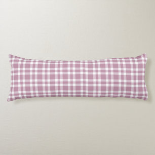 Coussins Longs Motif à carreaux violet et blanc