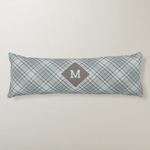 Coussins Longs Motif à monogramme personnalisé carreaux / tartan