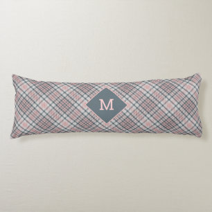 Coussins Longs Motif à monogramme personnalisé carreaux / tartan