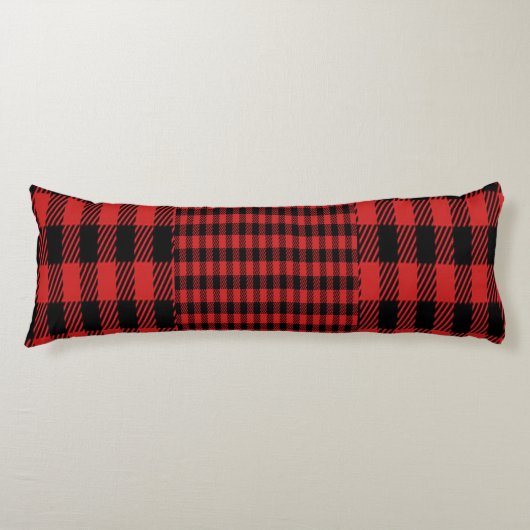 Coussins Longs Motif à plaid de Red Buffalo (Devant)