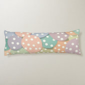 Coussins Longs Motif à points Polka sans couleur pastel (Dos)