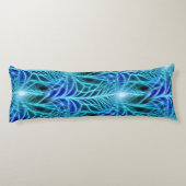 Coussins Longs Motif à répétition électrique bleu brillant (Dos)