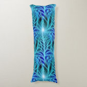 Coussins Longs Motif à répétition électrique bleu brillant (Devant (Vertical))