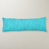 Coussins Longs motif Abstrait - Bleu, Jade vert & Blanc (Dos)