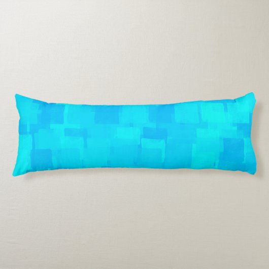 Coussins Longs Motif Abstrait Bleu Turquoise (Devant)