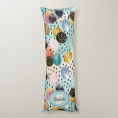 Coussins Longs Motif Abstrait brosse et Pointe Polka (Dos (Vertical))